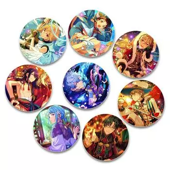 32/44/58 мм ансамбль звезд брошь Eichi Tenshouin Rei Sakuma Leo косплей значки эмалированные булавки для рюкзака одежда модные ювелирные изделия аксессуары 32mm