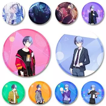 32/44/58 мм Aoyagi Toya, изысканный значок в стиле аниме, брошь из жести ручной работы для одежды, рюкзак, ювелирные аксессуары, эмалированные булавки для отворота 32mm(1.26in)