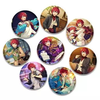 32/44/58 мм Ensemble Stars Idol Круглая брошь Мультфильм Косплей Значки Значки на лацкан для рюкзака Подарки Tsukasa Suou 32mm