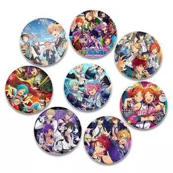 32/44/58 мм Ensemble Stars Idol Band Круглая брошь Мультяшные значки для косплея Значки на лацкан для подарков на рюкзак Исара Мао Сакума Рей Цукинага 32mm