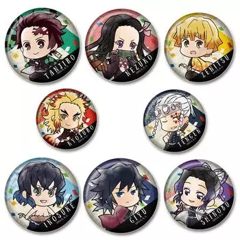 32/44/58 мм Kamado Tanjirou Hashibira Inosuke, мультяшные булавки, Kochou Shinobu Kamado Nezuko Agatsuma Zenitsu, значки, аниме, броши «Убийца демонов» 32mm