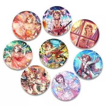 32/44/58 мм Милая аниме-брошь Bang Dream, сумка, декоративная коллекция, значок на воротник Касуми Тояма, мультяшные значки на лацкан, ювелирные подарки 32mm