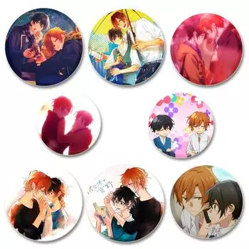 32/44/58 мм Милая Аниме Значок Значок SASAKI и MIYANO/Sasaki To Miyano Персонаж Мультфильма Сумка Значок Декор Фанаты Собирают Брошь Подарок Друзьям 32mm