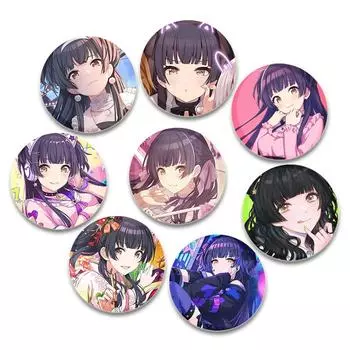 32/44/58 мм Милая мультяшная фигурка Фуюко Маюзуми Брошь для рюкзака Аниме Фигурка Значки на лацкан Аксессуары для косплея Украшения для одежды 32mm