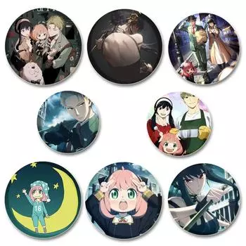 32/44/58 мм милые аниме SPY X FAMILY броши Anya Forger значки на лацкан значок мультфильм рюкзак шляпа ювелирные изделия аксессуары ручной работы подарки 32mm