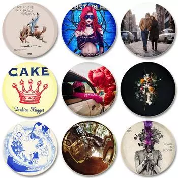 32/44/58 мм музыкальная булавка для крышки Ablum ручная работа брошь для одежды мультяшный косплей значок украшение на рюкзак ювелирные изделия подарок 32mm