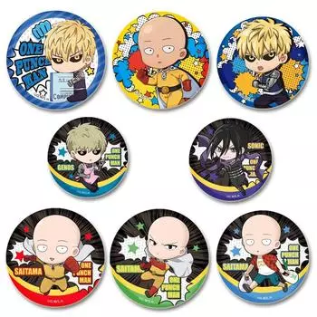 32/44/58 мм Сайтама круглая мультяшная фигурка брошь One Punch Man аниме значки косплей значок нагрудное украшение сумка одежда ювелирные изделия аксессуары подарки 32mm
