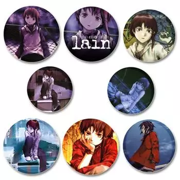32/44/58 мм серийные эксперименты булавка круглая мультяшная милая защелкивающаяся брошь для рюкзака одежда аксессуары аниме коллекция значок украшение 32mm
