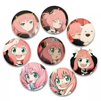 32/44/58 мм SPY X FAMILY эмалевая булавка милые аниме-броши Аня Форджер милые значки на лацкан в виде головы мультфильма рюкзак шляпа ювелирные изделия аксессуары подарок 32mm