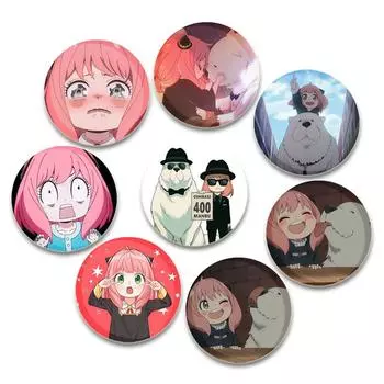32/44/58 мм SPY X FAMILY эмалевая булавка аниме броши Аня Форджер милые значки на лацкан мультяшный значок рюкзак шляпа ювелирные изделия аксессуары подарок 32mm