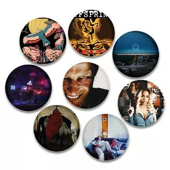32/44/58 мм, высокое качество, поп-музыка, альбом, эмалированная булавка, брошь для записи, значок, модный творческий подарок, памятный подарок для фанатов 32mm