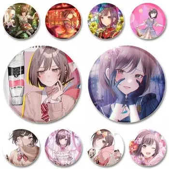 32/44/58 мм значок SEKAI Shinonome Ena DIY аниме брошь для девочек, булавки для персонализации нарядов, подарки, аксессуары, украшения для рюкзака 32mm(1.26in)