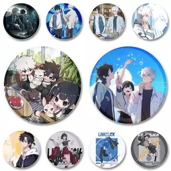 32/44/58 мм значок со значком на рюкзаке Cheng Xiaoshi и Lu Guang броши для косплея эмалированные булавки для воротника одежды рюкзак ювелирные изделия 32mm(1.26in)