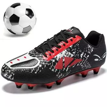 32-45 мужские/женские низкие кроссовки с длинными шипами, футбольные бутсы с искусственной травой, детские кроссовки с шипами, кроссовки для бега 32 темно-синий/чёрный