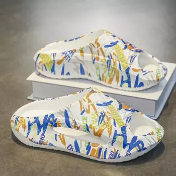 32-45 Пара Плюс Размер Модные Ультра Легкие Мягкие Подошвы Тапочки Камуфляжные Домашние Повседневные Тапочки Сандалии 32/33 белый