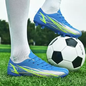 32-47 футбольные бутсы унисекс с низким верхом и длинными шипами для мальчиков и девочек, практичная тренировочная обувь с искусственной травой 32 белый