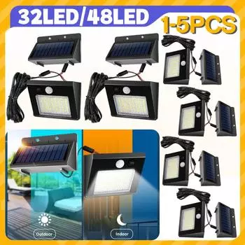 32/48 светодиодов уличный садовый прожектор 1200 мАч настенный светильник IP65 водонепроницаемый солнечный уличный светильник долговечный уличный светильник для ограждения