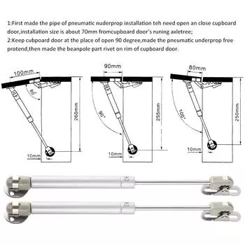 32/4 шт 50N мебельные газовые пружины петли шкаф дверные фиксаторы мягко закрывающиеся петли гидравлические подъемные опорные петли фурнитура