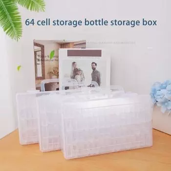 32/64 сетка, прозрачный видимый органайзер из бисера, отдельные сетки, ручка, алмазная живопись, коробка для хранения стразов A