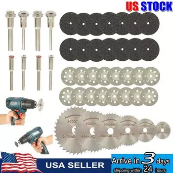 32/64PCS Mini Cutting Discs Set Metal Rotary Cutting Wheels Tool Circular Saw Blade Cutter For Rotary Tools Woodworking 32pcs&Multipurpose Cutting
