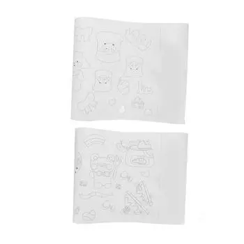 32,8-футовый рулон раскраски для детей, узоры на тему животных, ручная работа, бумага для рисования Rabbit