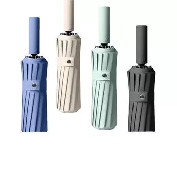 32 Bone Fiber Двойной киль Полностью автоматический зонт Storm Storm Прозрачный зонтик Виниловый солнцезащитный козырек