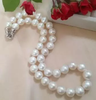 32-ДЮЙМОВОЕ ОГРОМНОЕ ОЖЕРЕЛЬЕ С БЕЛЫМ ЖЕМЧУГОМ ЮЖНОГО МОРЯ 8–9 мм