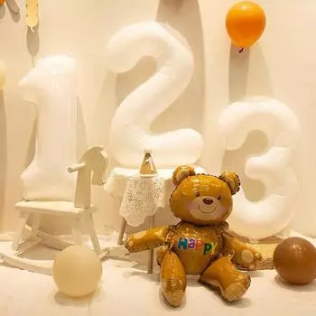 32-дюймовые белые воздушные шары с цифрами 0-9, большие цифровые фольгированные гелиевые шары для свадьбы, дня рождения, детского душа, выпускного, юбилея, вечеринки, декора 32inch