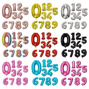 32-дюймовые большие фольгированные воздушные шары на день рождения, цифры на воздушных шарах, украшения для дня рождения, детский воздушный шар на день рождения, воздушные шары 0
