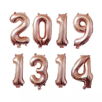 32-дюймовые золотые розовые синие серебряные алюминиевые пленочные шары с цифрами для детского душа, Рождества, свадьбы, дня рождения, вечеринки, украшения