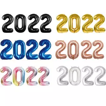 32-дюймовый 2022 серебристый розовый золотой воздушный шар с цифрами на день рождения, свадьбу, новый год, украшения для вечеринок, фольгированные шары, игрушка для мальчика, детский душ