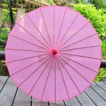 32-дюймовый китайский зонт с деревянной ручкой, для фестивалей розовый