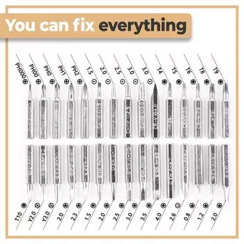 32 in 1 Precision Screwdriver Set Magnetic Phillips Torx Screw Driver Bits for PC iPhone Camera Home Professional Repair Tools