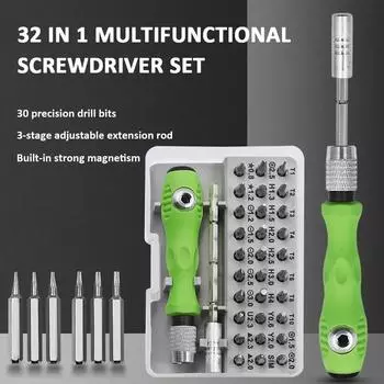 32 In 1 Screwdriver Set Precision Mini Magnetic Screwdriver Bits Kit For iPhone Samsung Mobile Camera Maintenance Tool Repair