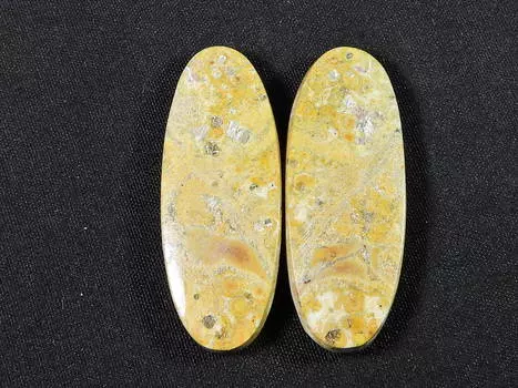 32 карата. Натуральная леопардовая яшма, парные драгоценные камни ручной работы 13X33X03 мм SK-805