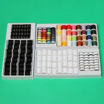 32 катушки ниток с 28 металлическими подложками 1 коробка разноцветных ниток «сделай сам», черно-белые 60 катушек ниток для домашней швейной машины