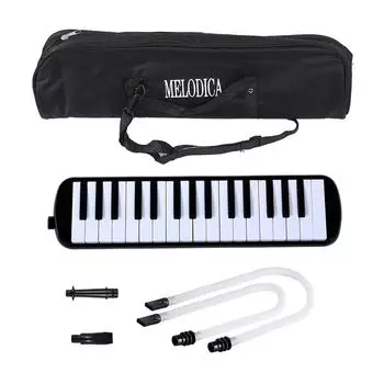 32 клавиши Melodica Instrument Melodica Air Piano Keyboard с мягкой трубкой для выдувания духовых инструментов Melodica с сумкой розовый