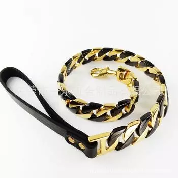 32 Литая из нержавеющей стали Цепь для выгула питомца Собачий ошейник Межцветное шейное кольцо Собачья цепь Цепь для крупной собаки Собаки с короткой шерстью 32mm * 60cm Total Length Traction