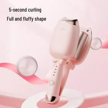 32-миллиметровая плойка для завивки волос «кошачий коготь» с отрицательными ионами – нежные крупные волнистые локоны для девочек. вишневый розовый