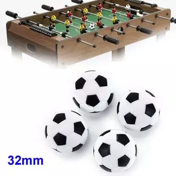 32 мм 4 шт. Мини взрослый студент настольный футбол сменные мячи настольная игра футбол чёрный/белый