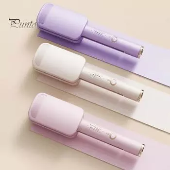 32 мм французские волнистые щипцы для завивки V-образной формы с керамическими большими волнами щипцы для завивки волос против ожогов глубокая волна щипцы для завивки инструмент для укладки коротких длинных волос US Plug фиолетовый