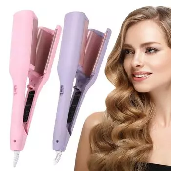 32 мм Hair Waver Регулируемая температура щипцы для завивки волос Быстрый нагрев Керамические большие волны щипцы для завивки волос для пляжных волн розовый