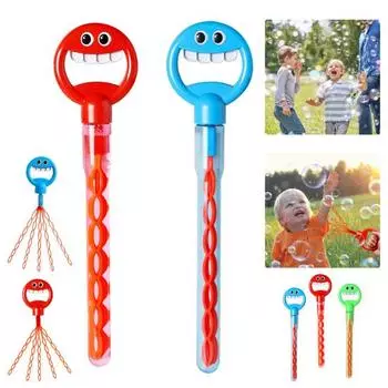 32 отверстия улыбающееся лицо пузырьковая палочка большие пузырьковые палочки герметичная пузырьковая машина милая длинная пузырьковая палочка с 5 когтями для летней игрушки вечеринка зелёный