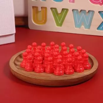 32 шт 2,5*1,5 см шахматные фигуры пластиковые пешки шашки для игр настольные маркеры компоненты красный