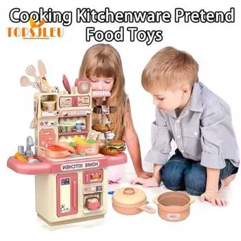 32 шт./компл. игрушки для ролевых игр, пресс-циркуляция, распыление воды, газовая печь, сцена, моделирование, кухня, кулинария, игровой дом, игрушки для мальчиков, игрушки синий