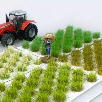 32 шт./компл., модель травяного гнезда, песочная сцена, материал «сделай сам», реалистичные пучки травы, миниатюрные кусты травы, кластер растений, пейзаж spring