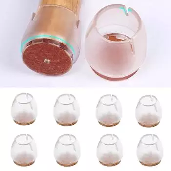 32 шт./компл. Накладки на ножки мебели, противоскользящие защитные накладки на ножки стульев, защитные накладки на ножки стульев, предотвращающие царапины и шум прозрачный