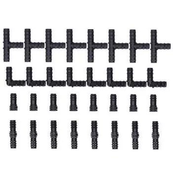 32 шт./комплект тройников для капельного орошения, комплект трубок 1/2, система полива садовой теплицы