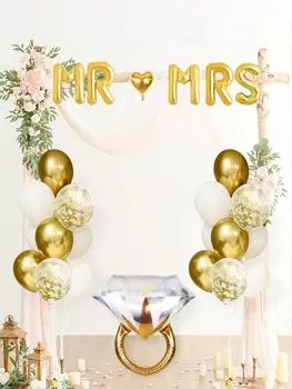 32 шт./комплект золотых украшений для помолвки, украшения для помолвки в золотом стиле, украшения для девичника и девичника Other розового золота