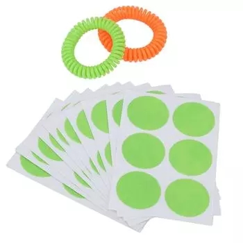 32 шт. Наклейки от комаров Набор браслетов Водонепроницаемый Потостойкий Портативный Растительный экстракт Браслет от комаров